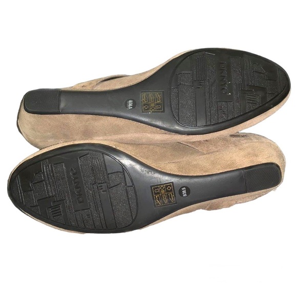 DKNYC Alina Wedge Heel Soft Suede Mid Calf Boots Taupe Size 8 NWT - Picture 5 of 14